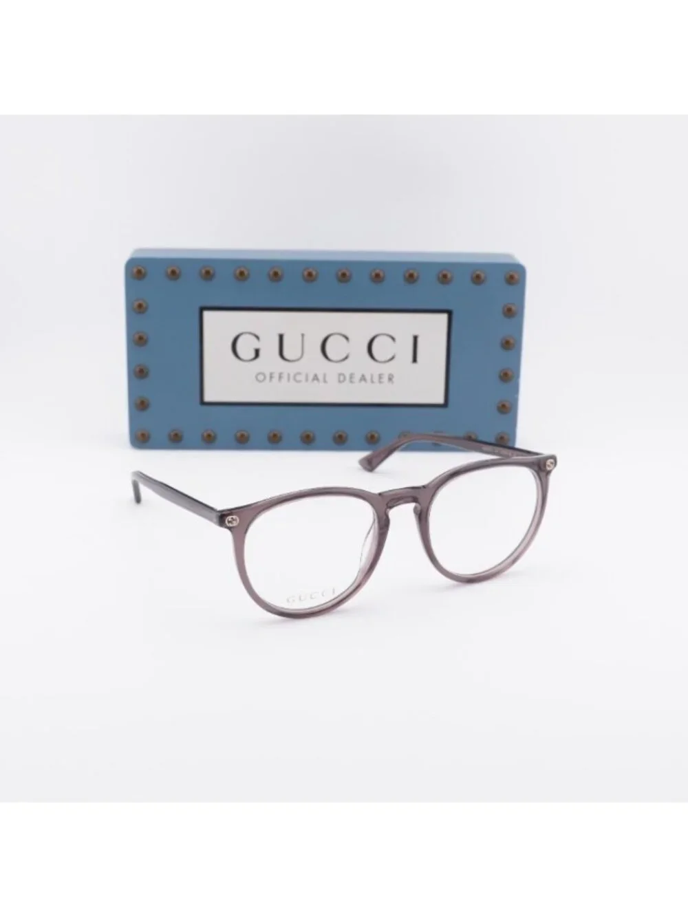 Gucci GG0027O 017 Eyeglasses Brown 52mm Round Frame